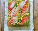 涼しげ！カニカマ・オクラの寒天寄せ♡作り方6写真