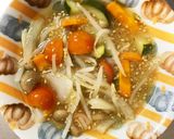 レンジもやしズッキーニスゴだれ野菜炒め作り方14写真