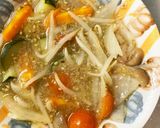 レンジもやしズッキーニスゴだれ野菜炒め作り方16写真