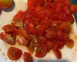 モッツァレラトマトとエビの冷製パスタ作り方3写真