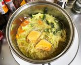 鮭とキャベツの坦々豆乳スープ作り方4写真