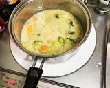 鮭とキャベツの坦々豆乳スープ作り方5写真