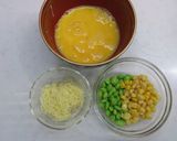 お弁当にも◎枝豆とコーンのチーズオムレツ作り方1写真
