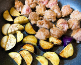 ＊豚こまと夏野菜の黒酢オイスター炒め＊作り方3写真