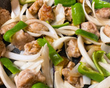＊豚こまと夏野菜の黒酢オイスター炒め＊作り方4写真