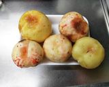 【食品ロス】見切り品完熟桃コンポート作り方1写真