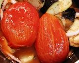 イカと茄子のトマトジェノベーゼパスタ作り方4写真