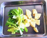 小松菜とじゃがいもの味噌汁作り方1写真
