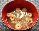 いい香り♪♪茗荷と麩の，お味噌汁作り方6写真
