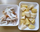 ポテトとちくわののり塩じょうゆ焼き作り方1写真