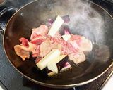 香草入り茄子と豚の油丼作り方3写真