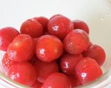 ジューシーな【赤ミニトマトの丸ごとソース作り方1写真