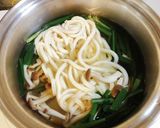 【アッサリ味】ニラ卵きのこ♪うどん作り方3写真