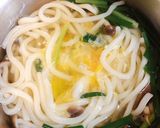 【アッサリ味】ニラ卵きのこ♪うどん作り方4写真