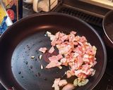 豆苗とベーコンしめじのペペロンチーノ作り方2写真
