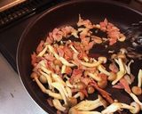 豆苗とベーコンしめじのペペロンチーノ作り方3写真