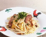 簡単美味しい！焼豚ともやしの卵炒め♬作り方8写真