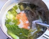 小松菜とじゃがいもの味噌汁作り方4写真