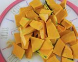 かぼちゃと豆腐のごまマヨサラダ作り方1写真