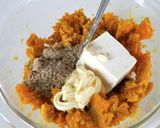 かぼちゃと豆腐のごまマヨサラダ作り方3写真