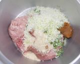 ねぎたっぷり！みそ味ハンバーグ！松風焼き作り方2写真