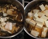 真鱈と豆腐と白菜と豆苗の激辛スープ作り方3写真