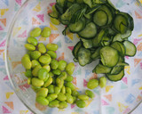 余った枝豆で♪胡瓜と枝豆の酢の物♪作り方2写真