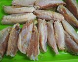 手羽中のカリカリあおさ唐揚げ♪揚げるの楽ちん！作り方1写真
