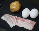 じゃがいもとベーコンの卵炒め*｡o☆作り方1写真