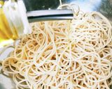 ババガヌーシュと鴨ローストの冷製パスタ作り方4写真