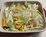 レンジで♪かぼちゃとネギの旨塩蒸し作り方4写真