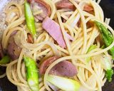 アスパラベーコンのガーリックパスタ作り方8写真