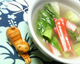 簡単✿青梗菜と❀カニかまの✿あんかけ風作り方10写真