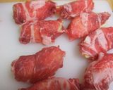 簡単なのに褒められる☆豚肉のりんご巻き作り方1写真