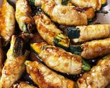 カボチャとネギの豚肉巻き作り方8写真