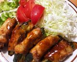 カボチャとネギの豚肉巻き作り方9写真