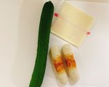 簡単！お弁当！きゅうりチーズのちくわ巻き作り方1写真