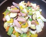 超簡単！夏野菜のソース焼きうどん！！作り方4写真
