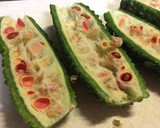 種もワタも食べるゴーヤと豚肉のかき揚げ作り方2写真