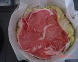 白菜と豚肉のミルフィーユ蒸し作り方3写真