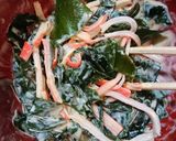 簡単！美味♪わかめとカニカマのオイマヨ作り方2写真