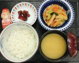 【病院】さつまあげ煮【朝食】作り方4写真