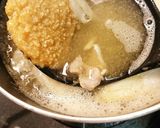 豚こまとネギのコクあり味噌汁作り方3写真