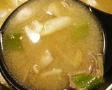 豚こまとネギのコクあり味噌汁作り方4写真
