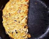 ひじき煮でチーズオムレツ作り方4写真