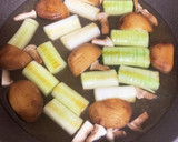 鶏肉としいたけと長ネギの煮物♡作り方3写真
