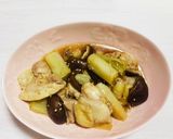 鶏肉としいたけと長ネギの煮物♡作り方5写真