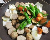 肉団子と揚げ野菜の中華炒め作り方5写真