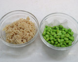 大豆ミートと枝豆のカレーそぼろ丼作り方3写真