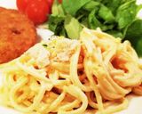 茹でた鍋一つで　海老・蟹缶パスタサラダ！作り方4写真